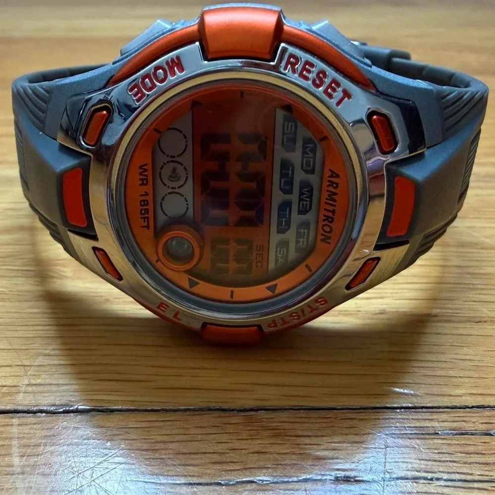 Armitron Orange and Gray Digital Sports Watch